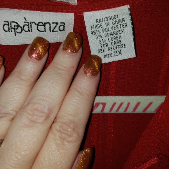 Gorgeous apparenza red top - Picture 3 of 3